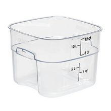 Load image into Gallery viewer, FreshPro Clear Square Food Container 12qt Blue
