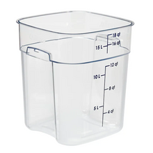 Load image into Gallery viewer, FreshPro Clear Square Food Container 18qt Blue
