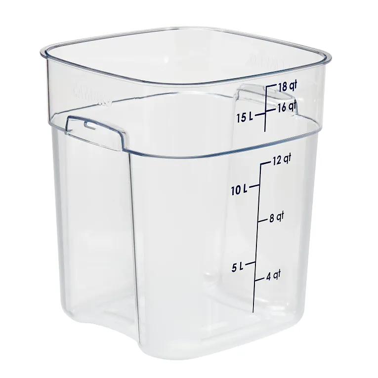 FreshPro Clear Square Food Container 18qt Blue