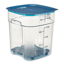 Load image into Gallery viewer, FreshPro Clear Square Food Container 18qt Blue
