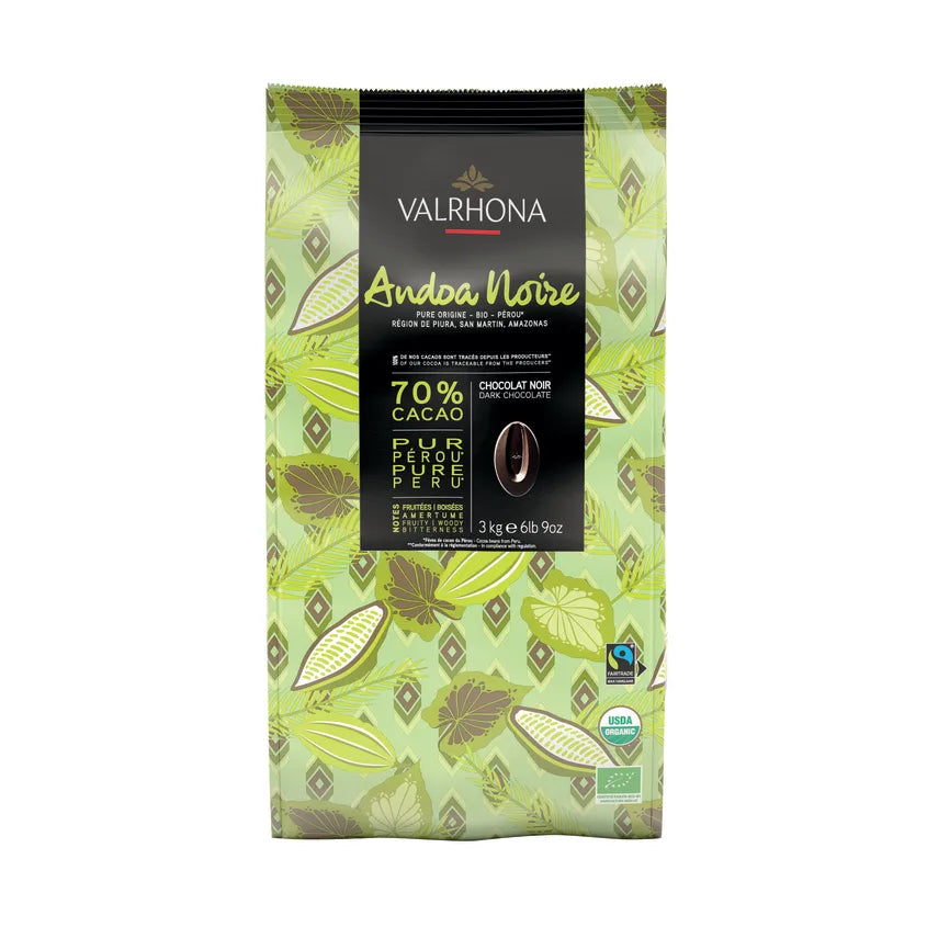 Valrhona 70% Andoa Noir Feves 3kg