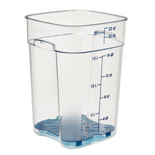Load image into Gallery viewer, FreshPro Clear Square Food Container22qt Blue
