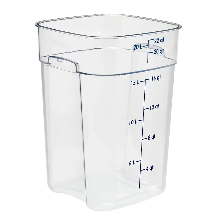 FreshPro Clear Square Food Container22qt Blue