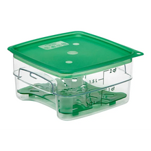 Load image into Gallery viewer, FreshPro Clear Square Food Container 2qt Green
