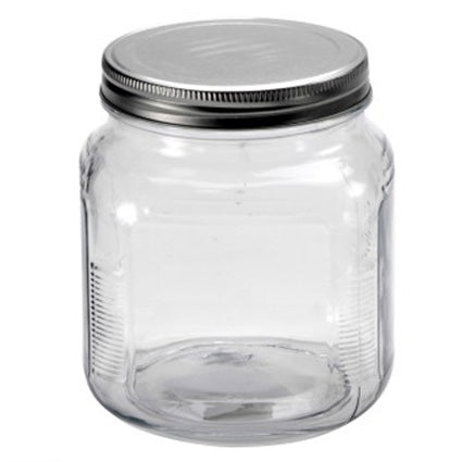 Cracker Jar w/ Brushed Metal Cover 2 qt.