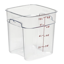 Load image into Gallery viewer, FreshPro Clear Square Food Container 8qt Red
