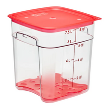 Load image into Gallery viewer, FreshPro Clear Square Food Container 8qt Red
