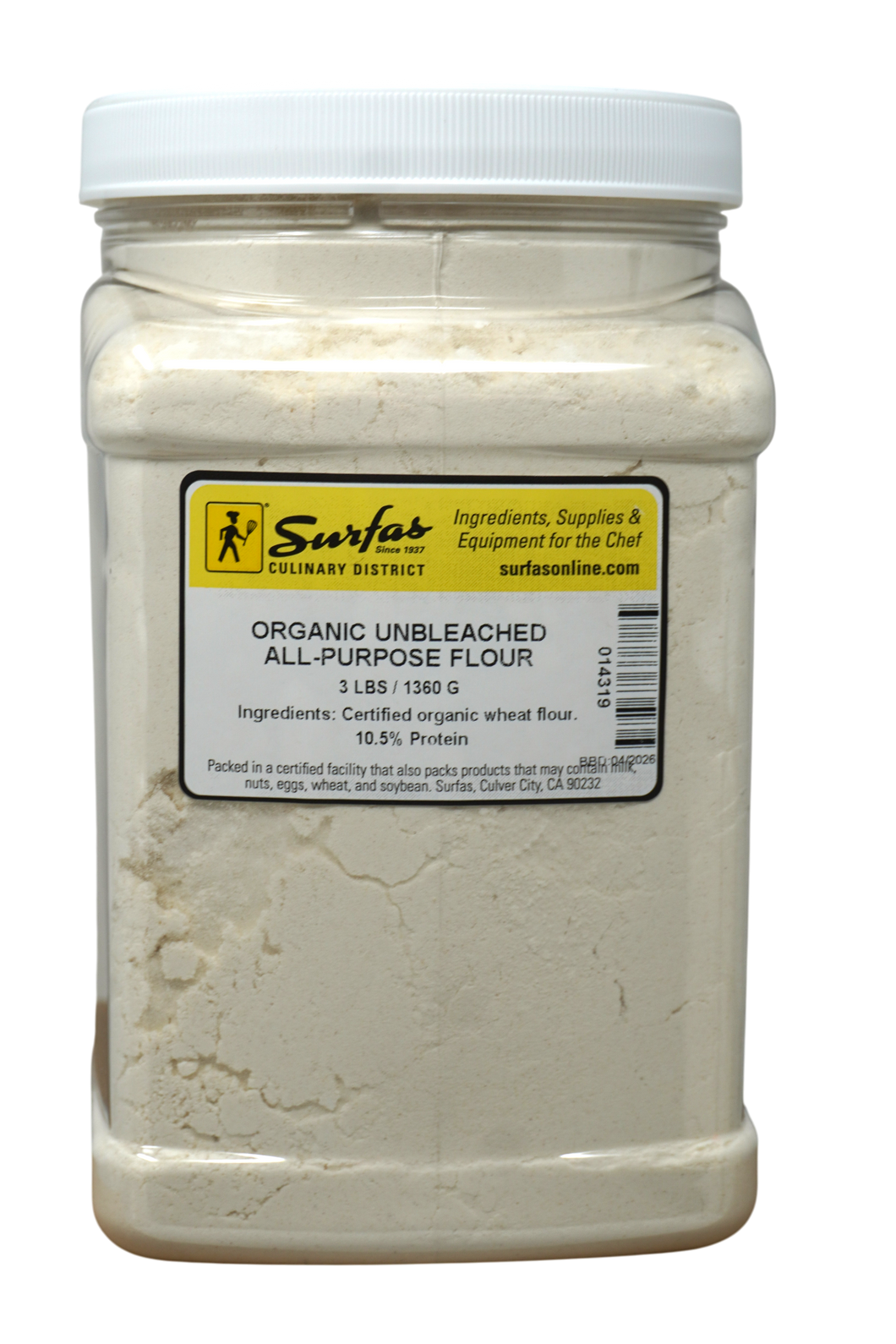 All Purpose Unbleached Organic Flour 3lbs