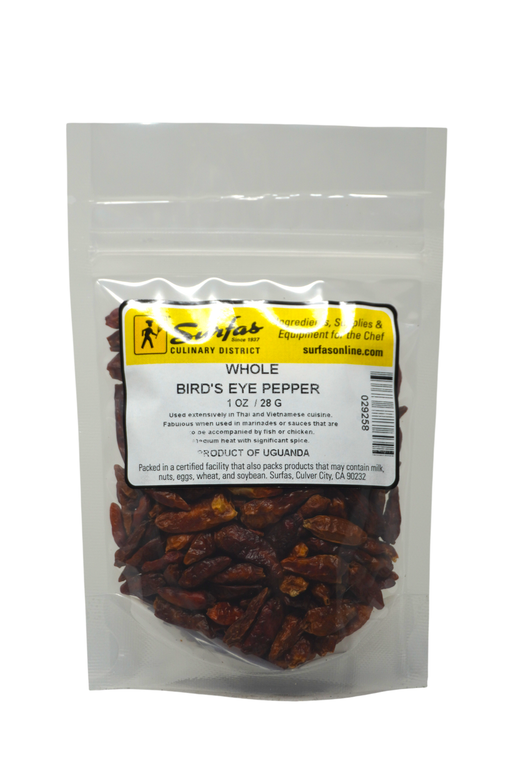 Dried Whole Birds Eye Pepper 1oz