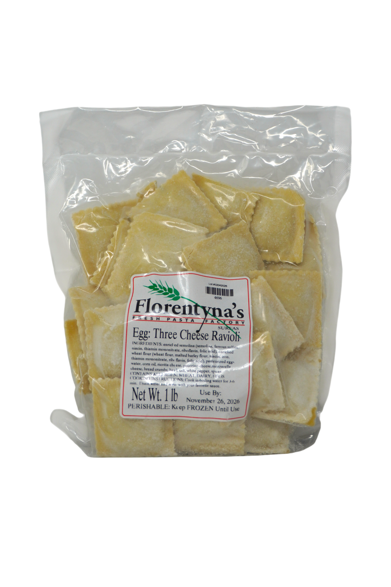 Florentynas 3 Cheese Ravioli 1lb (Frozen) – Surfas Online