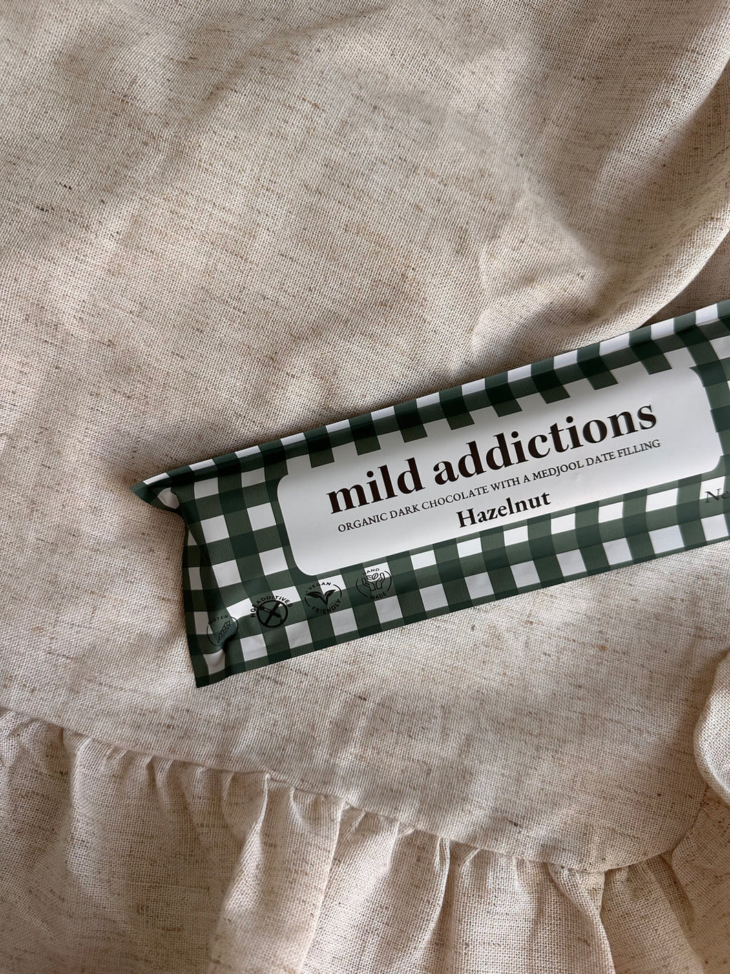 Mild Addictions Hazelnut Date Chocolate Bar 4.5oz