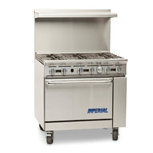 Load image into Gallery viewer, IMPERIAL RANGE, 36&quot;, 6 OPEN BURNERS
