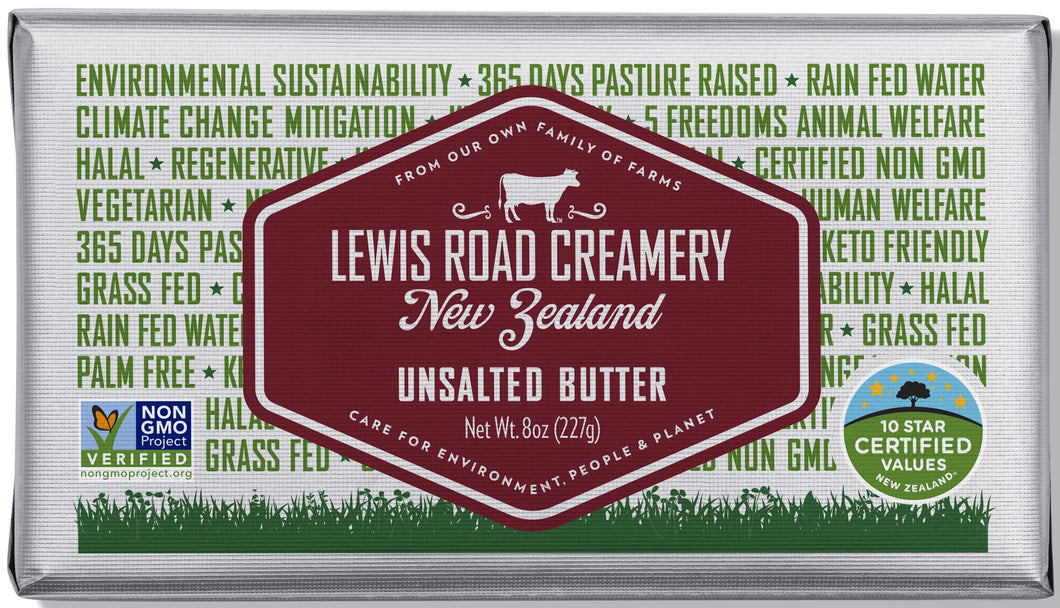 Lewis New Zealand Unsalted Butter 8oz