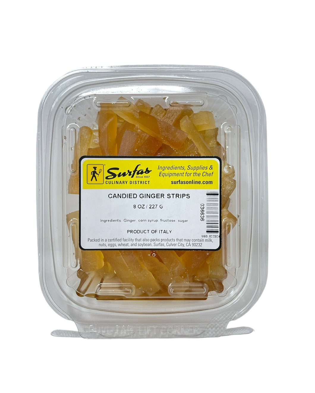 Candied Fruit Ginger Strips