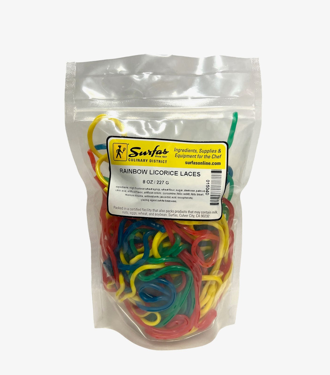 Licorice Rainbow Laces 8oz
