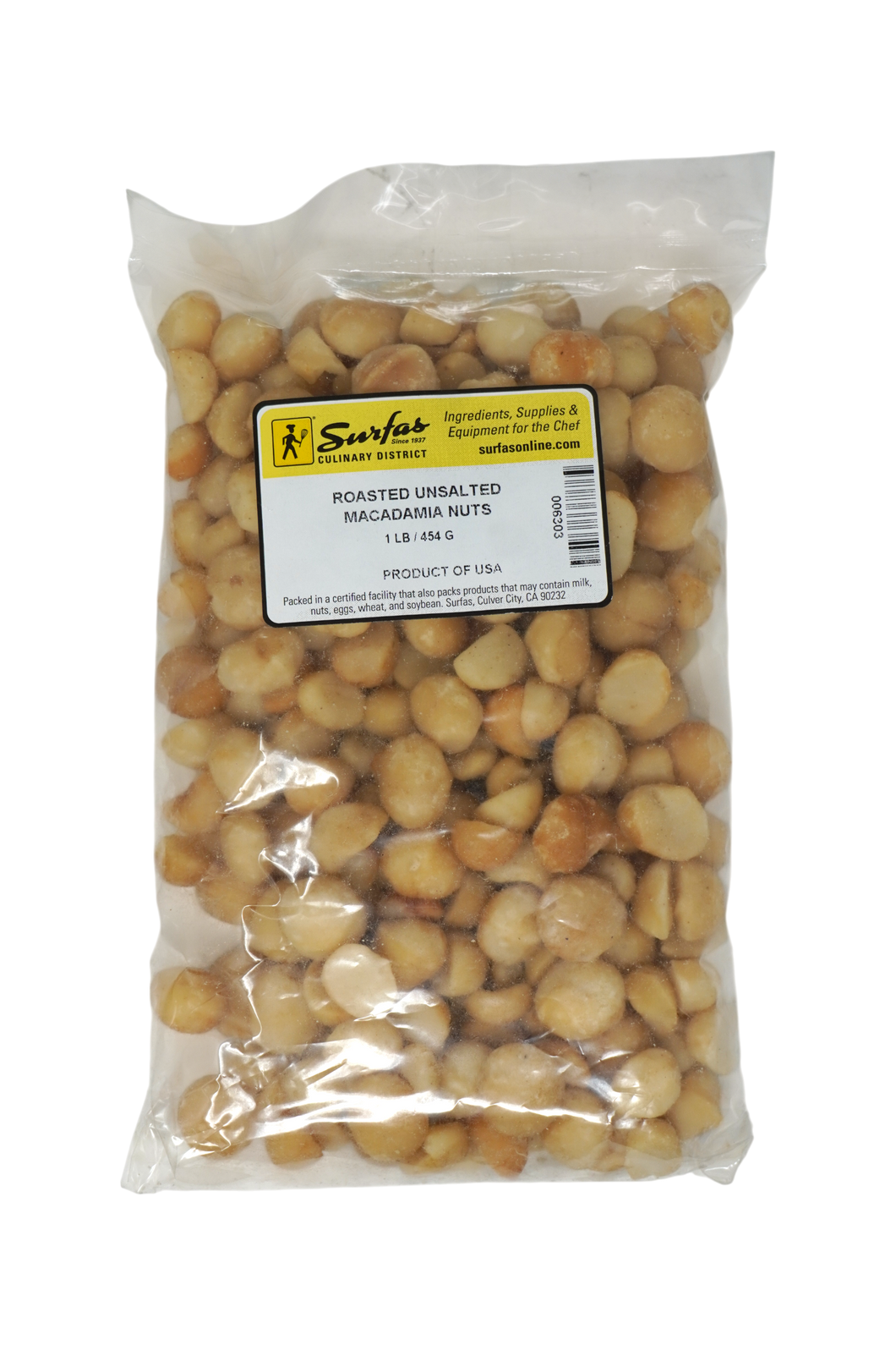 Roasted Unsalted Macadamia Nuts 1lb