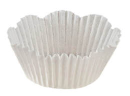 Bake Cup Petal White 2in ~ 550