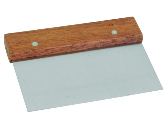 BENCH SCRAPER 4.5x6 Wood Handle