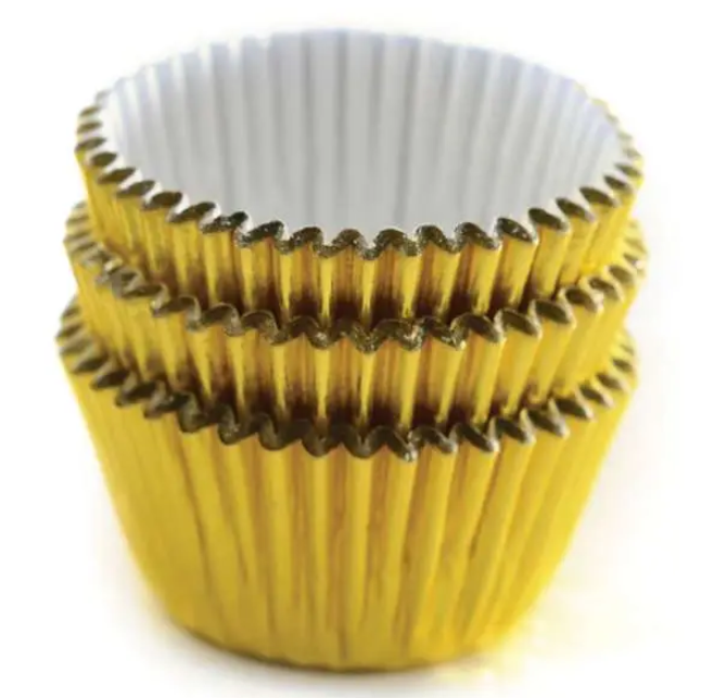 Small Gold Foil Baking Cups 60cnt