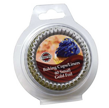 Load image into Gallery viewer, Small Gold Foil Baking Cups 60cnt
