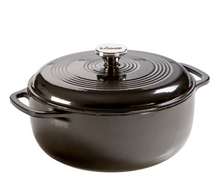 Load image into Gallery viewer, Midnight Chrome Essential Enamel Cast Iron Dutch Oven 6qt

