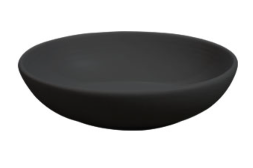 China Black Oval Deep Bowl 8-1/2in
