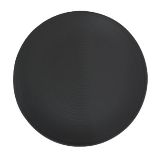 China Black Coupe Plate 8-7/8in
