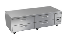 Load image into Gallery viewer, Beverage-Air Stainless Steel Worktop Cook Stand Refrigerated, 72in 4 Drawer WTRCS72HC
