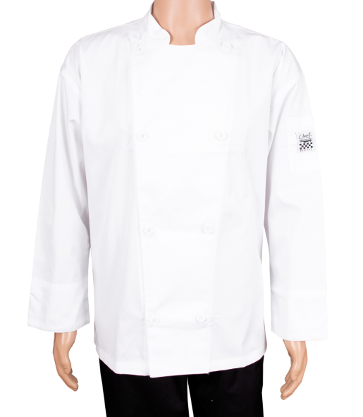 Chef Coat White Long Sleeve, XS