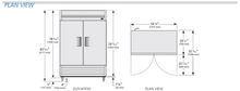 Load image into Gallery viewer, True Reach-In Refrigerated 2 Door T49HC
