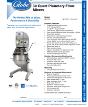 Load image into Gallery viewer, Globe 30 Quart Planetary Floor Mixer SP30
