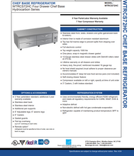 Load image into Gallery viewer, Beverage-Air Stainless Steel Worktop Cook Stand Refrigerated, 72in 4 Drawer WTRCS72HC

