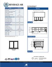 Load image into Gallery viewer, Beverage-Air Stainless Steel Worktop Cook Stand Refrigerated, 72in 4 Drawer WTRCS72HC
