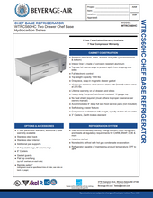 Load image into Gallery viewer, Beverage-Air Stainless Steel Worktop Cook Stand Refrigerated, 60in 2 Drawer WTRCS60HC
