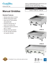 Load image into Gallery viewer, Cook-Rite Griddle Countertop 24in ATMG24
