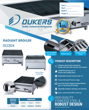 Load image into Gallery viewer, Dukers Countertop Charbroiler 24in Radiant
