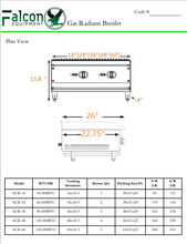Load image into Gallery viewer, Falcon Countertop Charbroiler 36in Radiant ACB3
