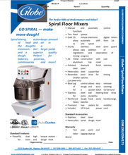 Load image into Gallery viewer, Mixer Spiral Dough 175lb 208v 3phase
