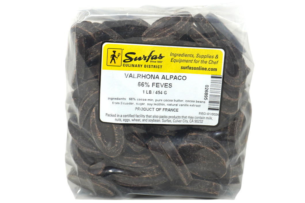 Valrhona 66% Alpaco Feves 1lb