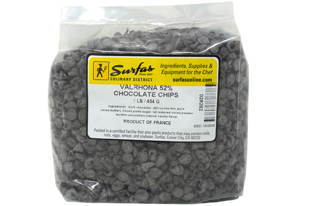 Valrhona Chocolate Chips 52% 1lb