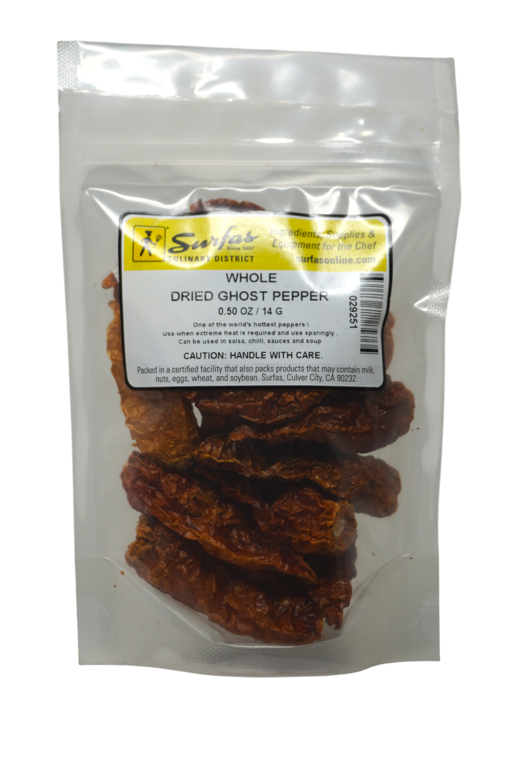 Whole Dried Ghost Peppers .5oz