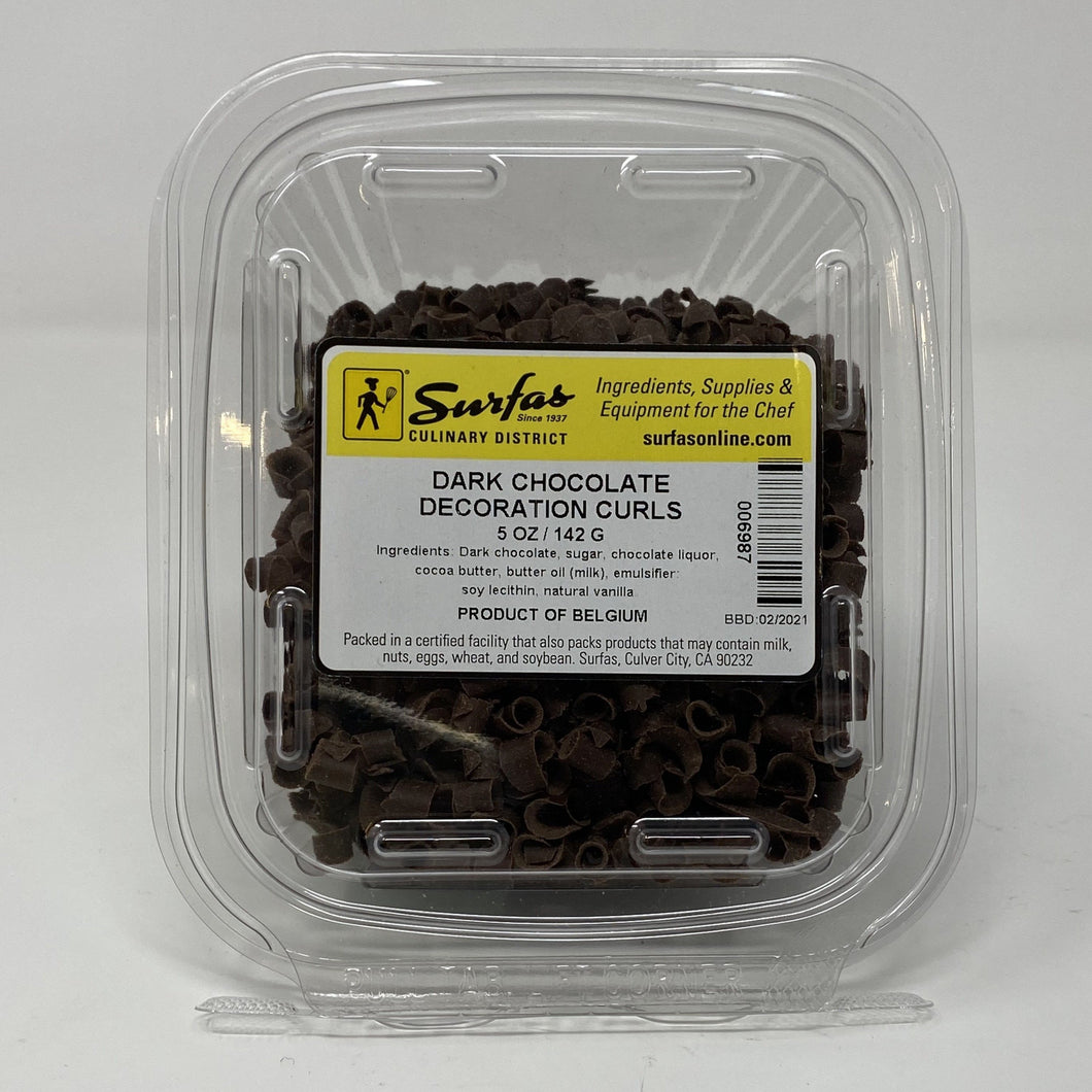 Dark Chocolate Curls 5oz