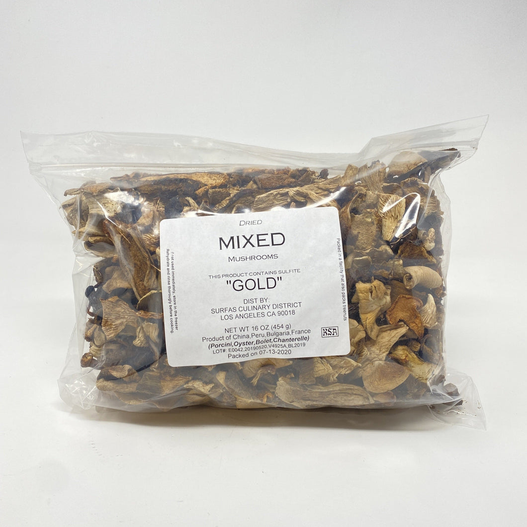 Dried Gold Mixed Mushroom 1lb