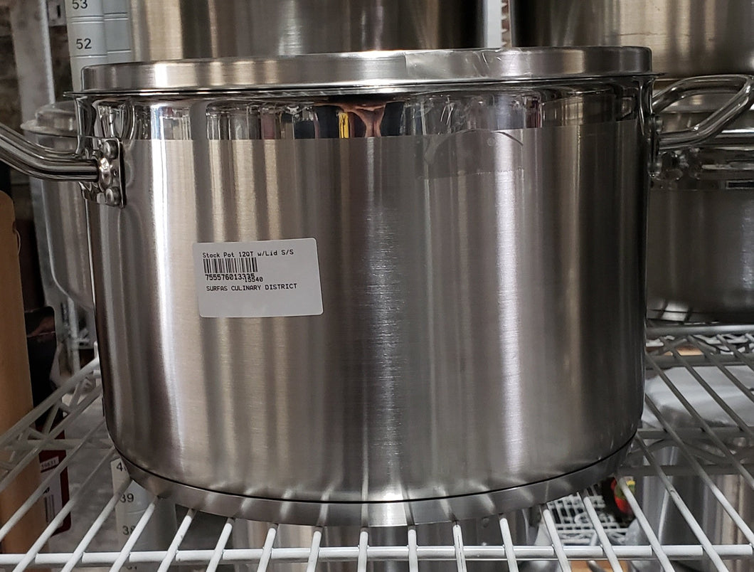 Stock Pot 12QT w/Lid S/S