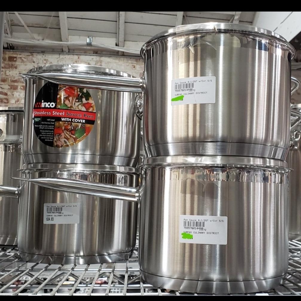 Sauce Pan 4 1/2QT w/Cvr S/S