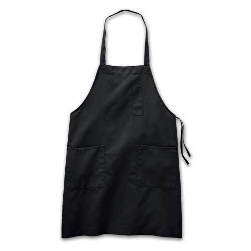 Black Fixed Bib Apron 28 X 33