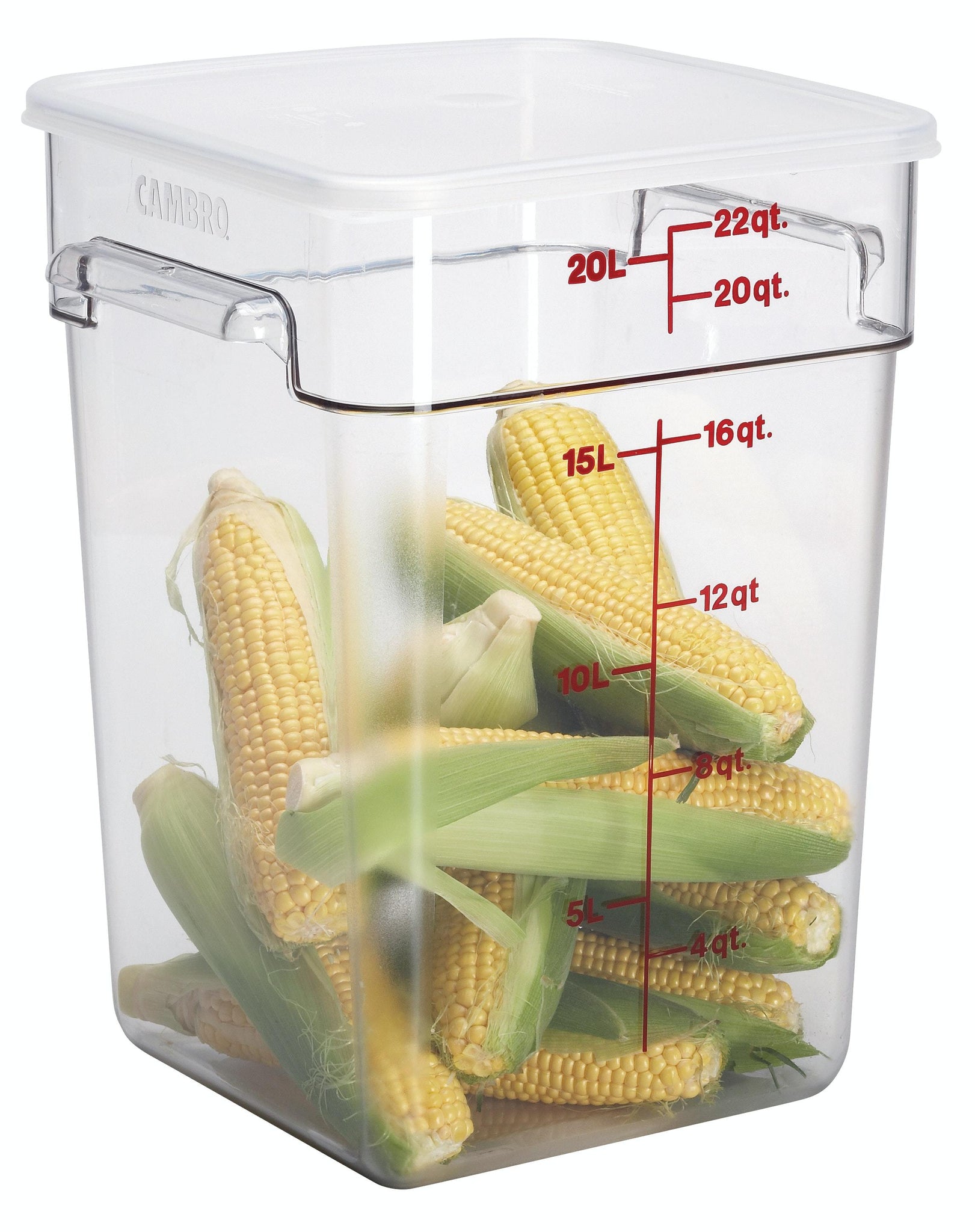 Cambro 18SFSCW135 18 qt Square Food Storage Container - Clear