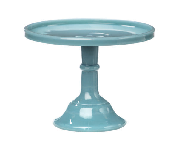 Glass Cake Plate - 12in Georgia Blue