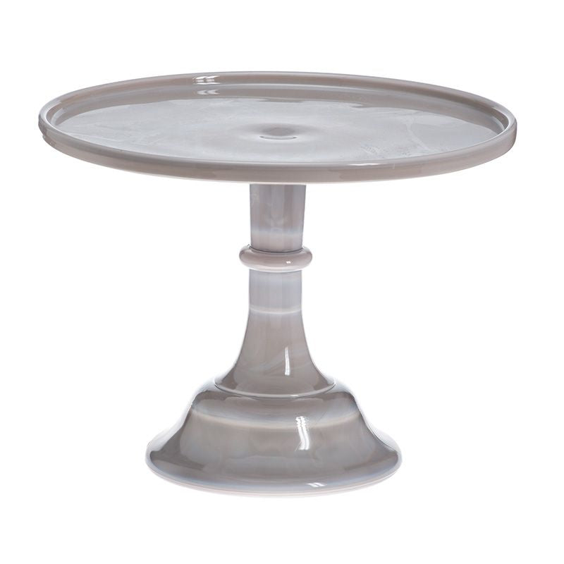 Glass Cake Plate - 10in Marble