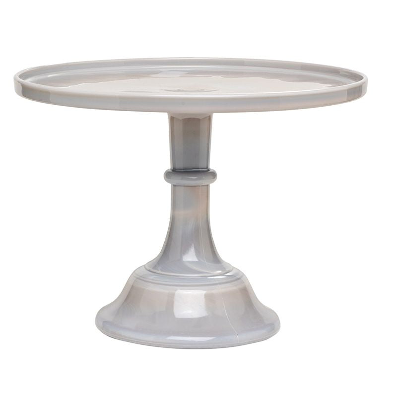 Glass Cake Plate - 12in Marble